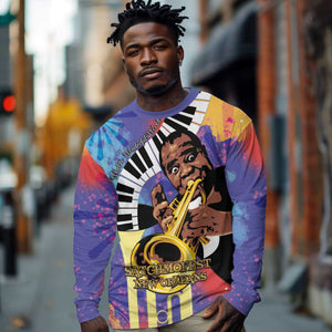 Satchmofest What a Wonderful World Long Sleeve Shirt King Of Jazz SummerFest - African Pride
