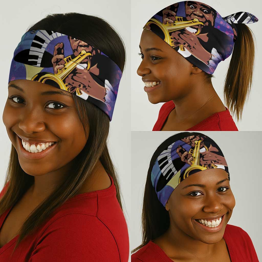 Satchmofest What a Wonderful World Neck Gaiter King Of Jazz SummerFest LT15