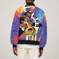 Satchmofest What a Wonderful World Sleeve Zip Bomber Jacket King Of Jazz SummerFest - African Pride