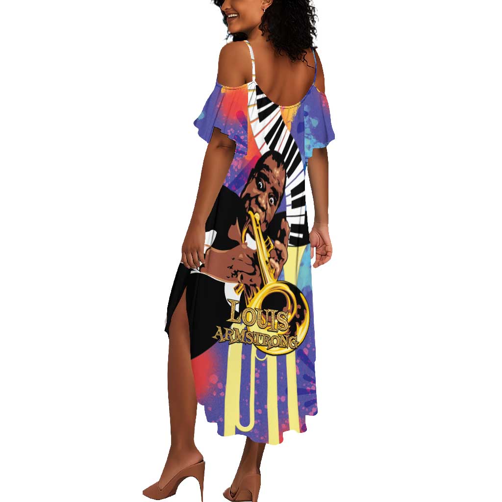 Satchmofest What a Wonderful World Summer Maxi Dress King Of Jazz SummerFest - African Pride