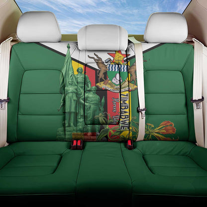 Zimbabwe Heroes' Day Back Car Seat Cover Nyika yeZimbabwe Monument - Coat Of Arms - African Pride