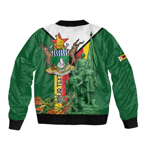 Personalized Zimbabwe Heroes' Day Bomber Jacket Nyika yeZimbabwe Monument - Coat Of Arms - African Pride