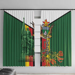 Zimbabwe Heroes' Day Window Curtain Nyika yeZimbabwe Monument - Coat Of Arms - African Pride