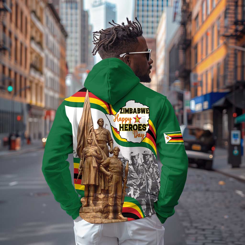 Happy Heroes Day Zimbabwe Hoodie Unity Freedom Work - African Pride