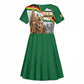 Happy Heroes Day Zimbabwe Kid Short Sleeve Dress Unity Freedom Work - African Pride