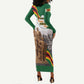 Happy Heroes Day Zimbabwe Long Sleeve Bodycon Dress Unity Freedom Work - African Pride