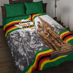Happy Heroes Day Zimbabwe Quilt Bed Set Unity Freedom Work - African Pride