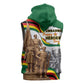 Happy Heroes Day Zimbabwe Sleeveless Hoodie Unity Freedom Work - African Pride
