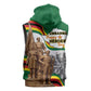 Happy Heroes Day Zimbabwe Sleeveless Zip Hoodie Unity Freedom Work - African Pride