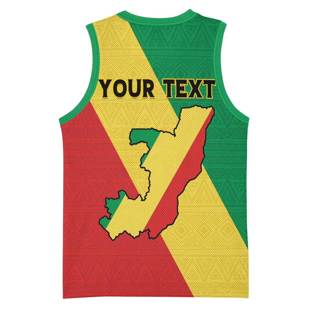 Personalized Republique du Congo Basketball Jersey Coat Of Arms African Pattern LT15