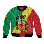 Personalized Republique du Congo Bomber Jacket Coat Of Arms African Pattern - African Pride