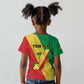 Personalized Republique du Congo Kid T shirt Coat Of Arms African Pattern - African Pride