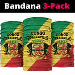 Republique du Congo Neck Gaiter Coat Of Arms African Pattern LT15