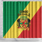 Republique du Congo Shower Curtain Coat Of Arms African Pattern - African Pride