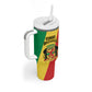Personalized Republique du Congo Tumbler With Handle Coat Of Arms African Pattern - African Pride