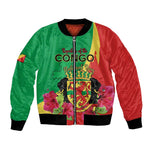 Personalized Congo-Brazzaville National Day Bomber Jacket Coat Of Arms With Map - African Pride