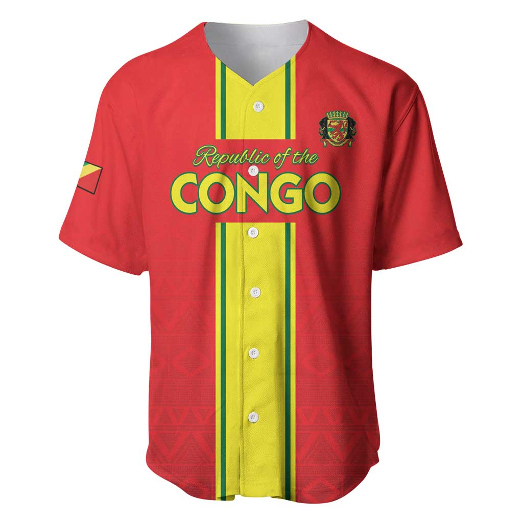 Custom Republique du Congo Football Baseball Jersey Go Ba Diabulu ya Mbwaki Red Color - African Pride