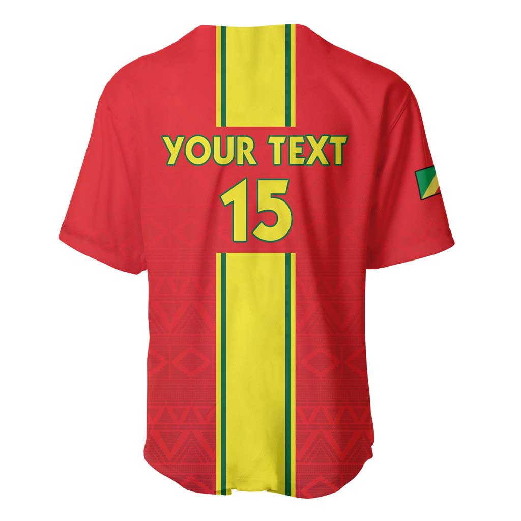 Custom Republique du Congo Football Baseball Jersey Go Ba Diabulu ya Mbwaki Red Color - African Pride