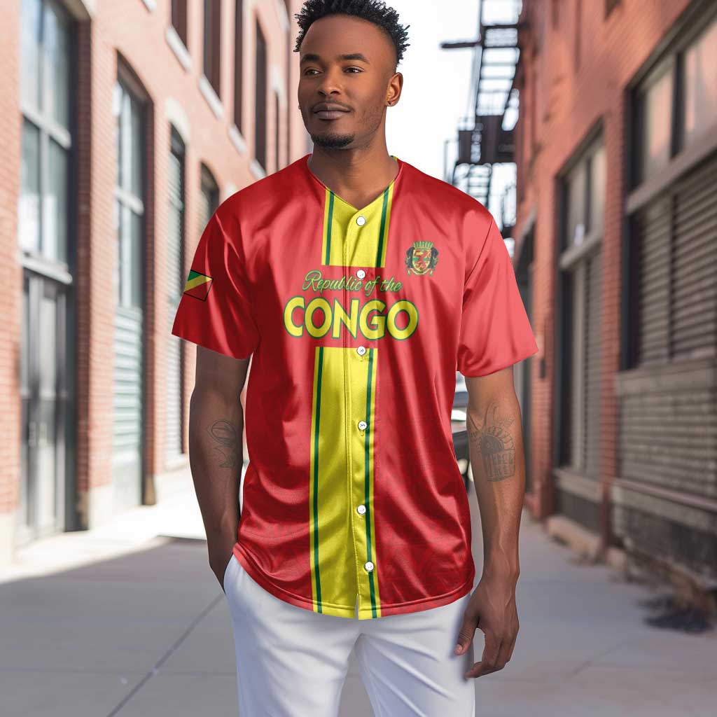 Custom Republique du Congo Football Baseball Jersey Go Ba Diabulu ya Mbwaki Red Color - African Pride