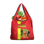 Republique du Congo Football Grocery Bag Go Ba Diabulu ya Mbwaki Red Color - African Pride