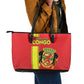 Republique du Congo Football Leather Tote Bag Go Ba Diabulu ya Mbwaki Red Color - African Pride