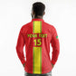 Custom Republique du Congo Football Long Sleeve Polo Shirt Go Ba Diabulu ya Mbwaki Red Color - African Pride