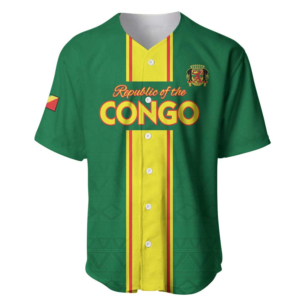Custom Republique du Congo Football Baseball Jersey Go Ba Diabulu ya Mbwaki Green Color - African Pride