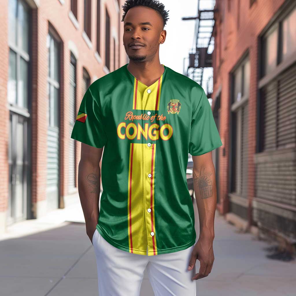 Custom Republique du Congo Football Baseball Jersey Go Ba Diabulu ya Mbwaki Green Color - African Pride