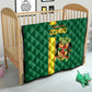 Republique du Congo Football Quilt Go Ba Diabulu ya Mbwaki Green Color - African Pride