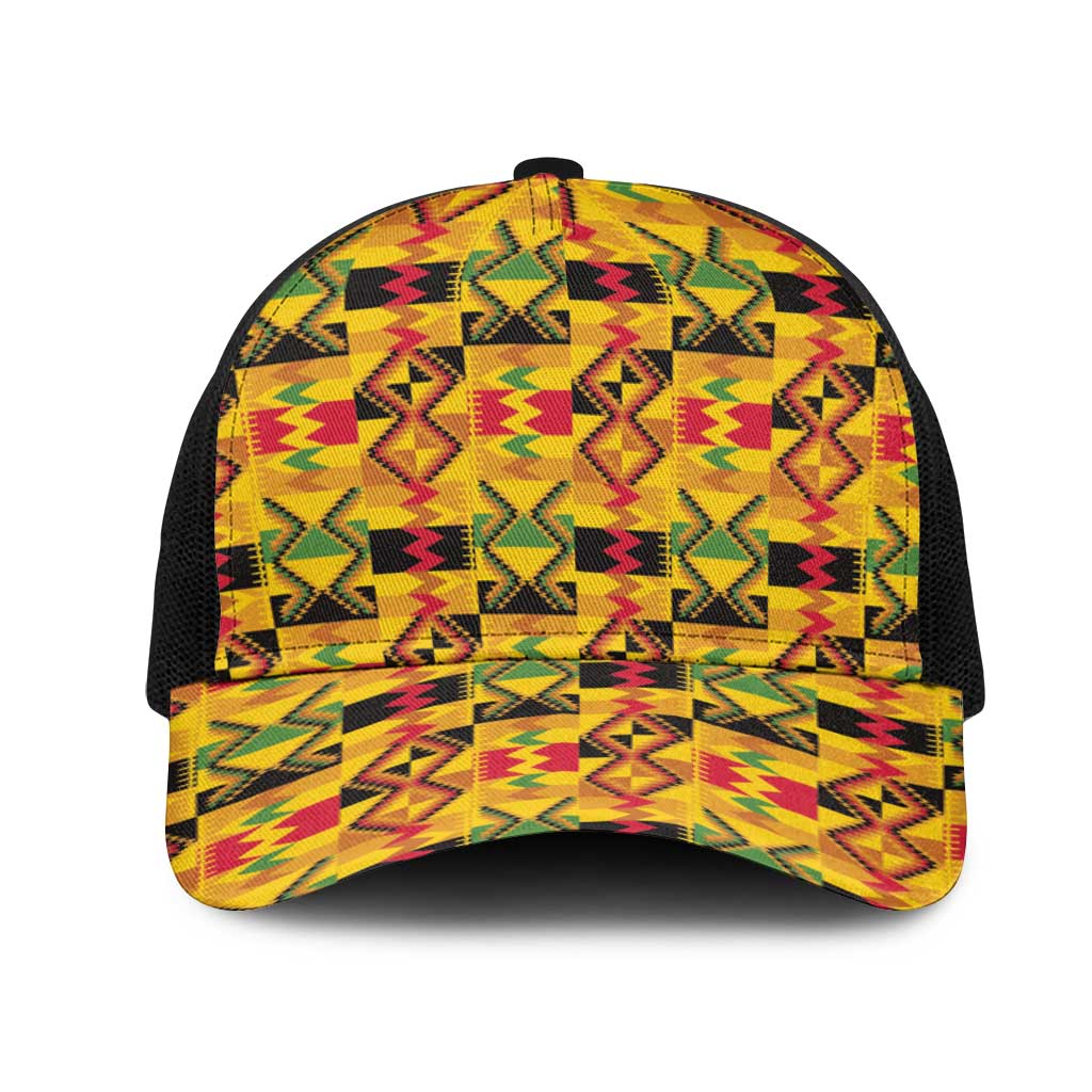 African Emaa Da Kente Pattern Baseball Net Cap - African Pride