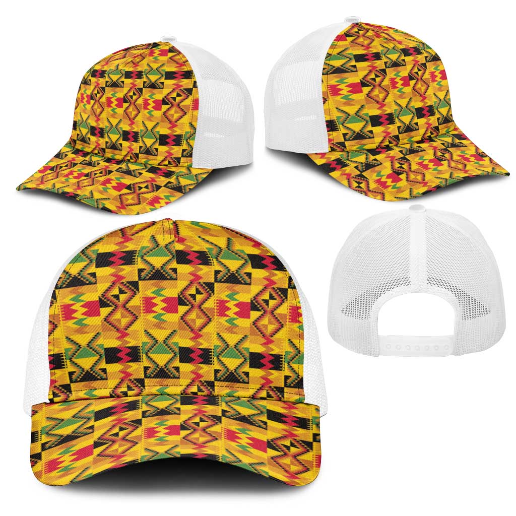 African Emaa Da Kente Pattern Baseball Net Cap - African Pride