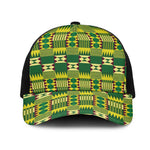 African Sika Fre Mogya Kente Pattern Baseball Net Cap - African Pride