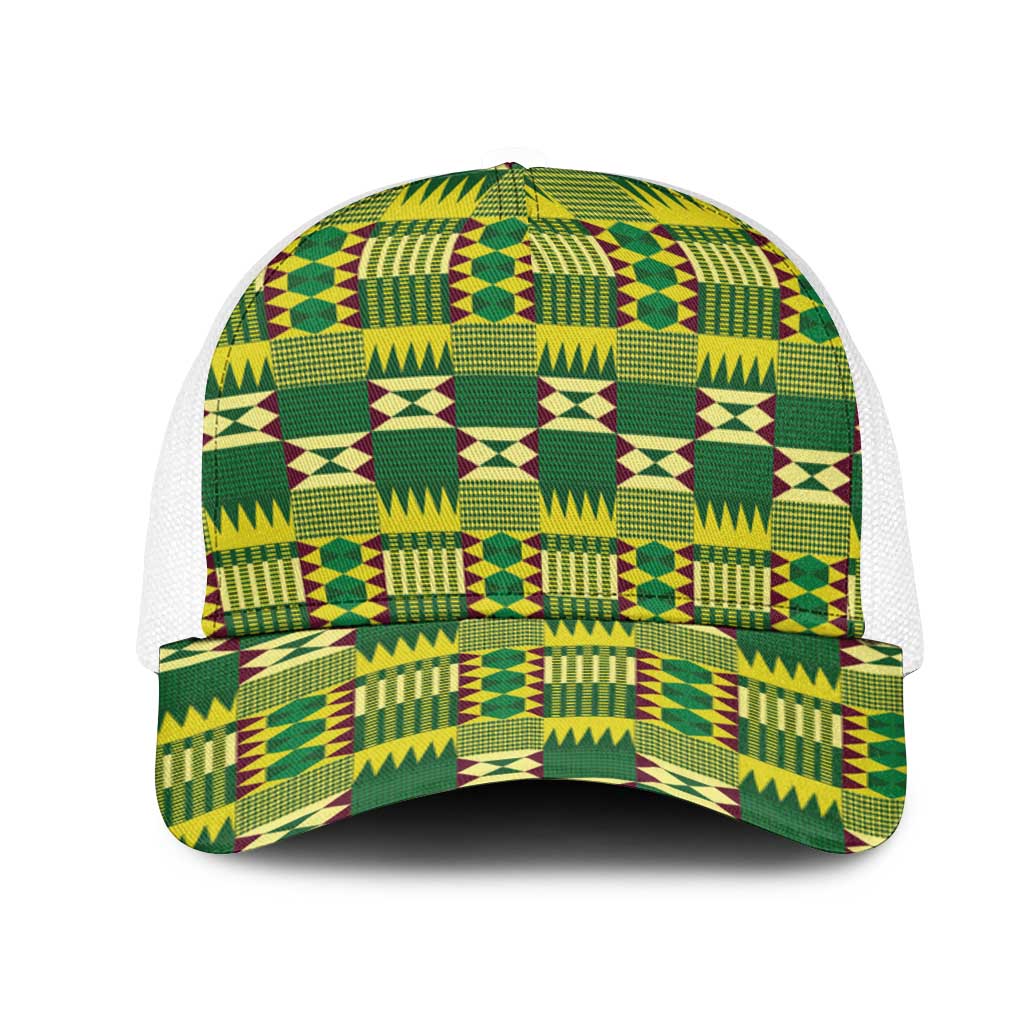 African Sika Fre Mogya Kente Pattern Baseball Net Cap - African Pride