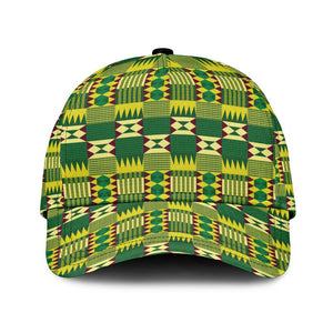 African Sika Fre Mogya Kente Pattern Classic Cap - African Pride
