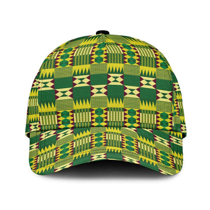 African Sika Fre Mogya Kente Pattern Classic Cap - African Pride