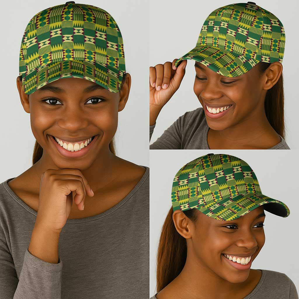 African Sika Fre Mogya Kente Pattern Classic Cap - African Pride