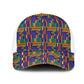African Fathia Fata Nkrumah Kente Pattern Baseball Net Cap - African Pride