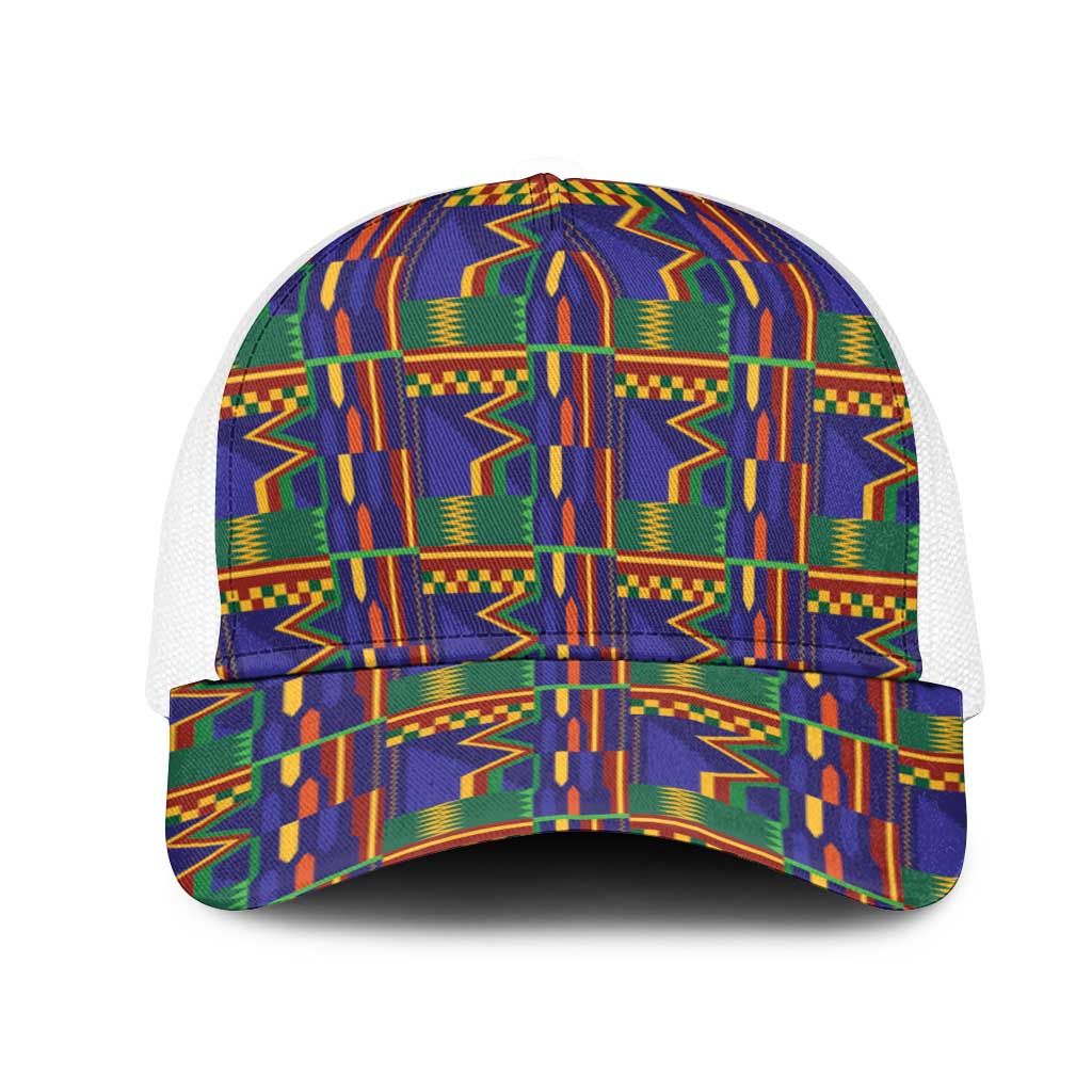 African Fathia Fata Nkrumah Kente Pattern Baseball Net Cap - African Pride