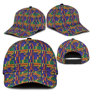African Fathia Fata Nkrumah Kente Pattern Classic Cap - African Pride