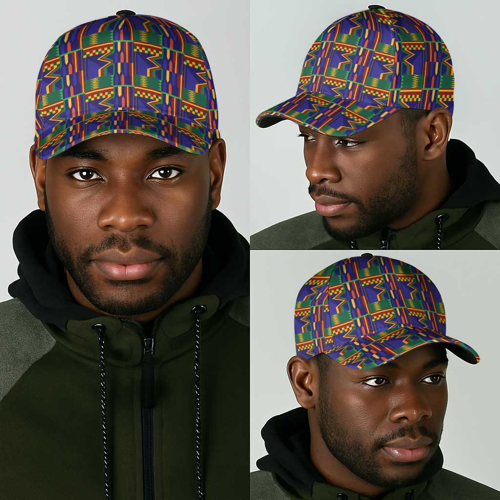 African Fathia Fata Nkrumah Kente Pattern Classic Cap - African Pride