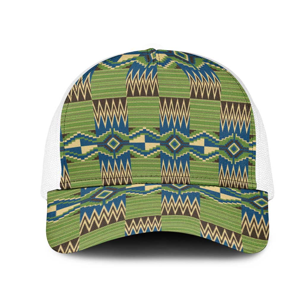 African Obaakofo Mmu Man Kente Pattern Baseball Net Cap - African Pride