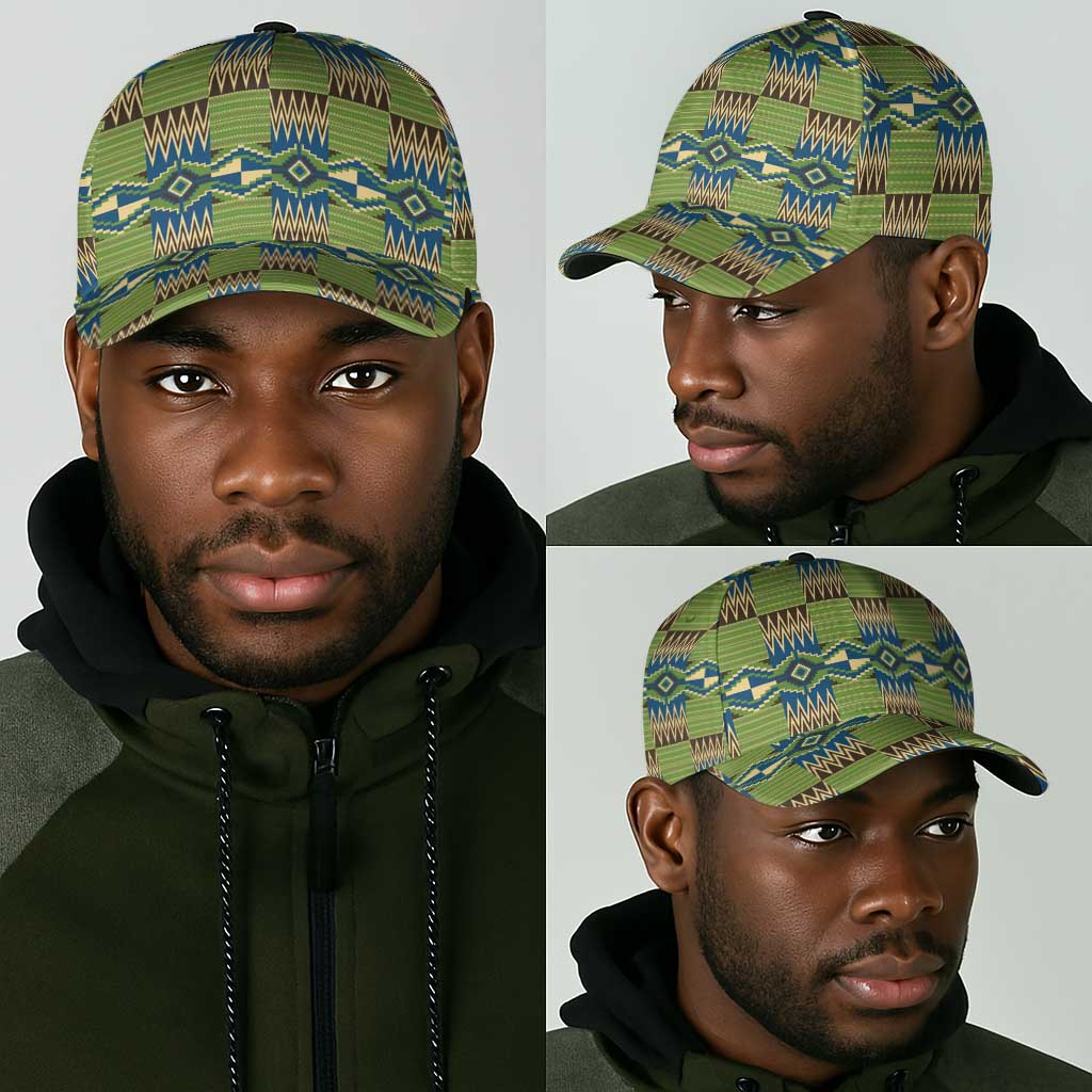 African Obaakofo Mmu Man Kente Pattern Classic Cap - African Pride