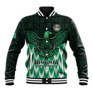 Custom Nigeria Football Baseball Jacket African Pattern