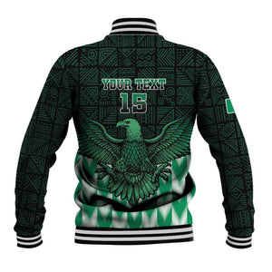 Custom Nigeria Football Baseball Jacket African Pattern