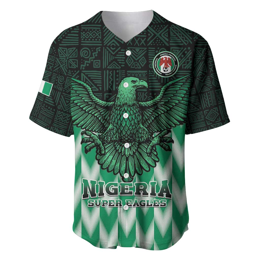 Custom Nigeria Football Baseball Jersey African Pattern