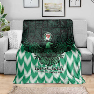 Custom Nigeria Football Blanket African Pattern