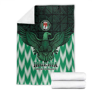 Custom Nigeria Football Blanket African Pattern