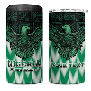 Custom Nigeria Football 4 in 1 Can Cooler Tumbler African Pattern