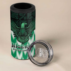 Custom Nigeria Football 4 in 1 Can Cooler Tumbler African Pattern