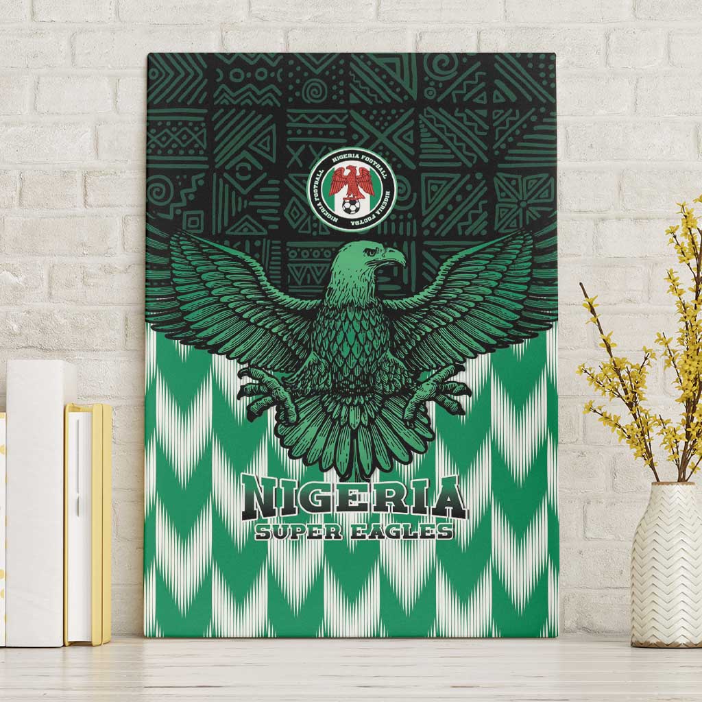 Custom Nigeria Football Canvas Wall Art African Pattern